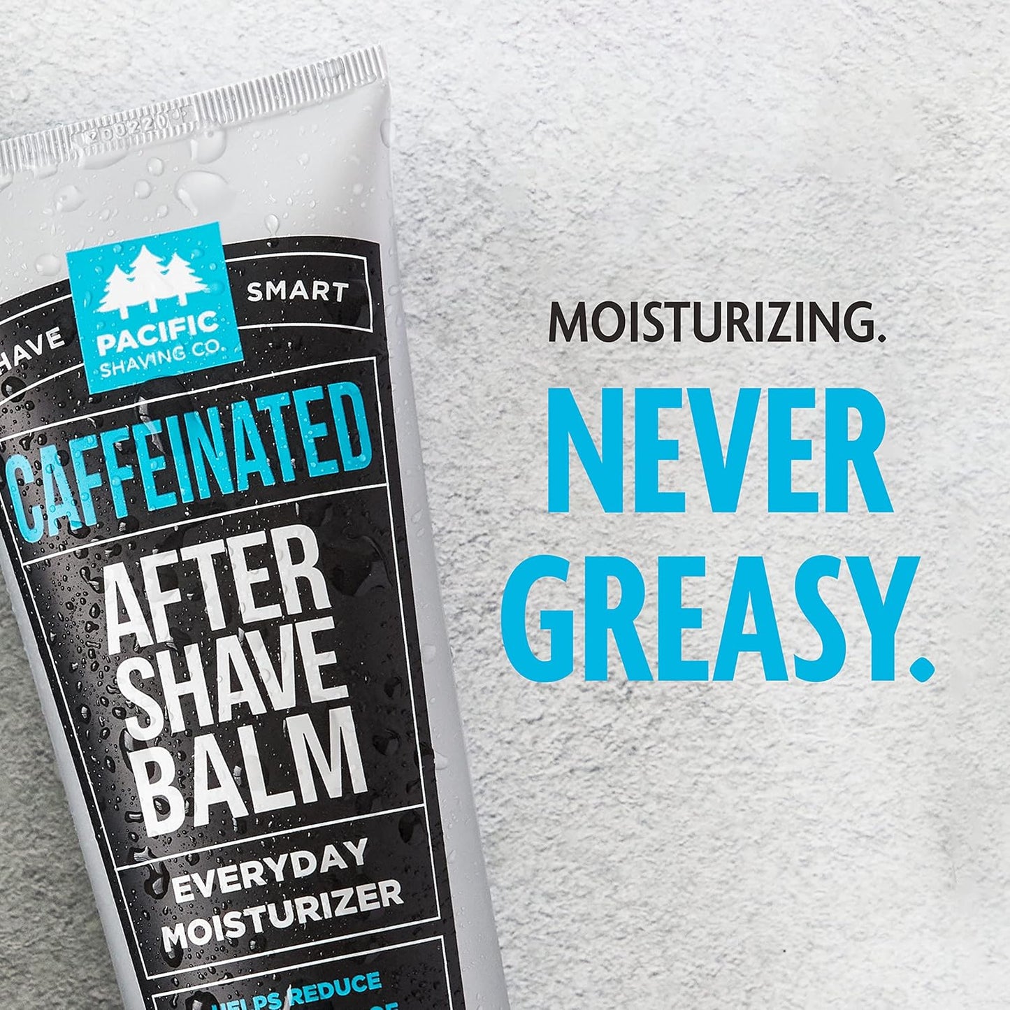 Caffeinated Aftershave, Men'S Grooming Product - Antioxidant Daily Face Lotion + after Shave - Soothing Aloe & Spearmint Post Shave Balm for Sensitive Skin (3.4 Oz)