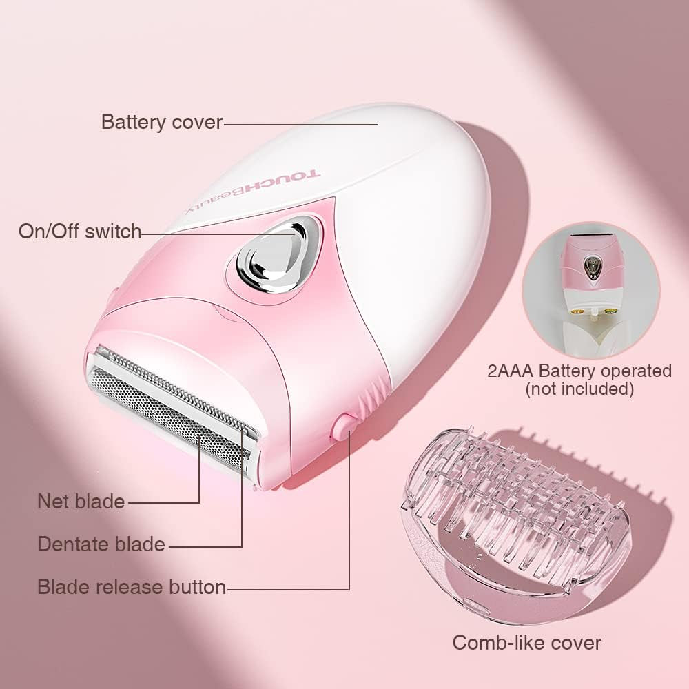 Upgrade Electric Shaver for Women, Razor Cordless for Silky & Smooth Skin, Wet/Dry, Best for Travel (Pink)