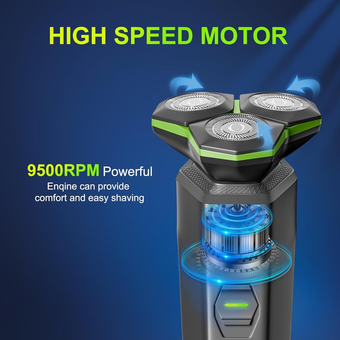 Electric Razor for Men - Electric Shavers for Men with Magnetic Detachable Head, 3D Floating Head, Ideal for Travel, Office, and Business Trips