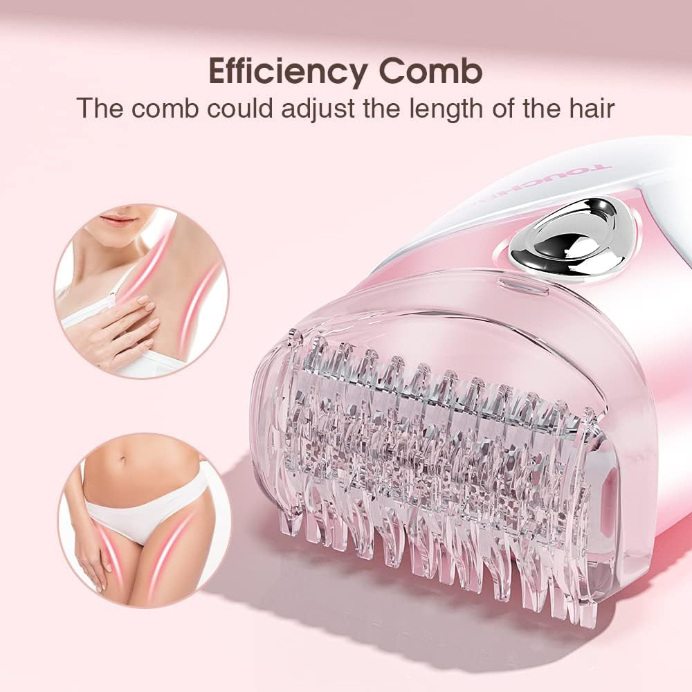 Upgrade Electric Shaver for Women, Razor Cordless for Silky & Smooth Skin, Wet/Dry, Best for Travel (Pink)