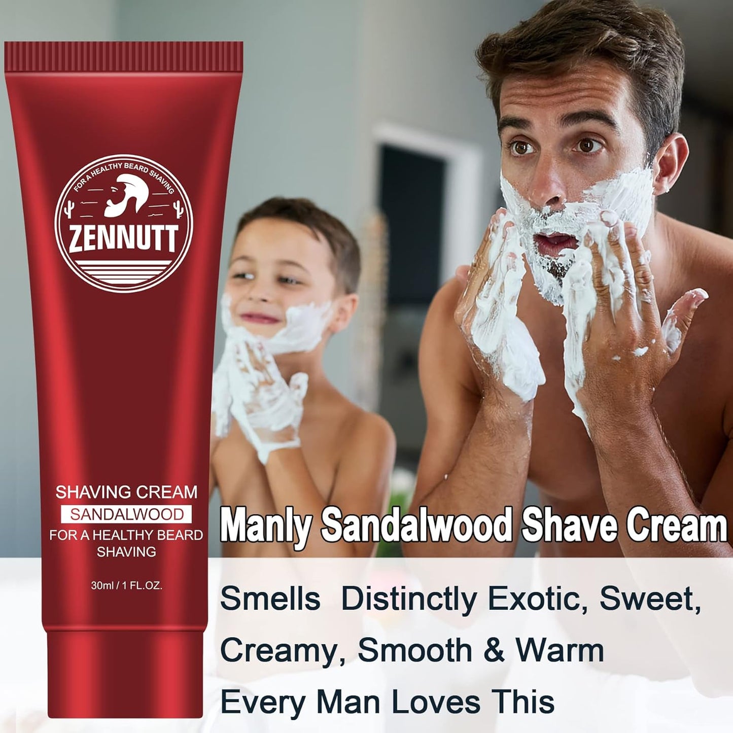 Shaving Cream,Travel Shave Cream Gift Set Close Shave Luxury Mens Shaving Cream Kit Unique Gift for Christmas Stocking Stuffers Birthday Gifts for Men Him Dad Adult Husband Boyfriend