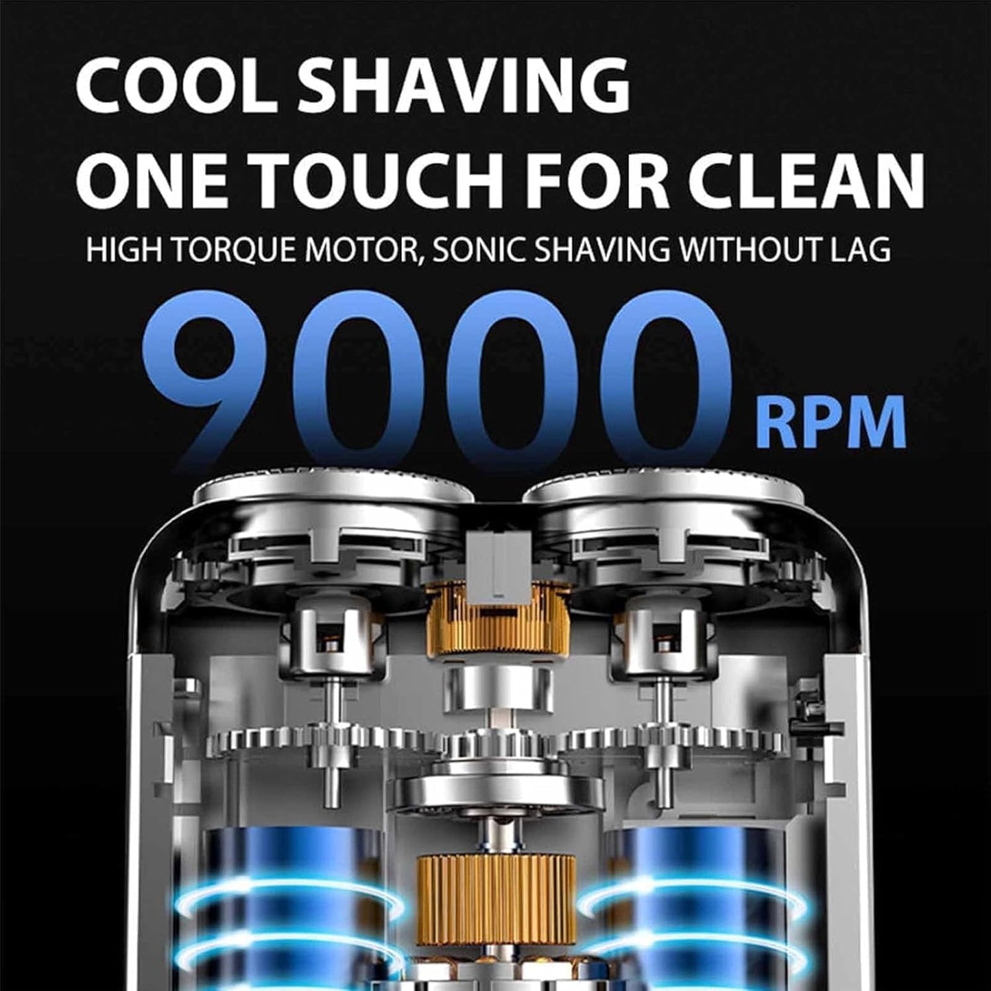 R-2 Luggage Electric Shaver, Mini Portable Beard Shaver, Suitcase Design, USB Rechargeable One-Button Long Lasting for Home Travel (A-Orange)