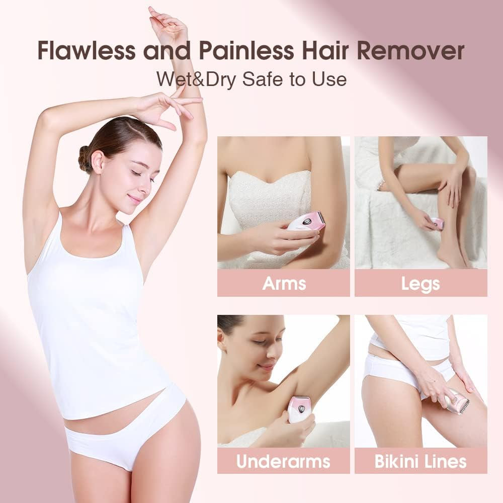 Upgrade Electric Shaver for Women, Razor Cordless for Silky & Smooth Skin, Wet/Dry, Best for Travel (Pink)