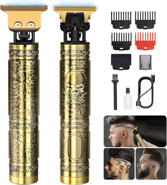 Professional Hair Trimmer for Men, Beard Trimmer Hair Clippers for Men, Cordless Rechargeable Hair Trimmer Metal Body Cutting Grooming Kit,Beard Shaver Barbershop