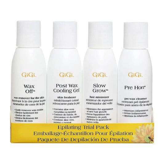 Post Waxing Essentials Kit, Pre & Post Wax Care Set Waxing Treatments, Skin Prep & Aftercare for Smooth Hair Removal, 2 Oz Each